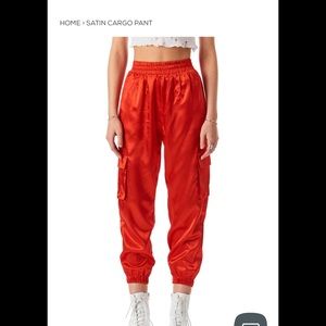 COPY - NWT CARMAR Red satin size medium jogger pants